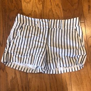 White and black strips shorts